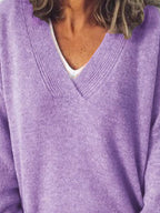 Women's Oversized V-Neck Sweater | Fall