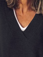 Women's Oversized V-Neck Sweater | Fall