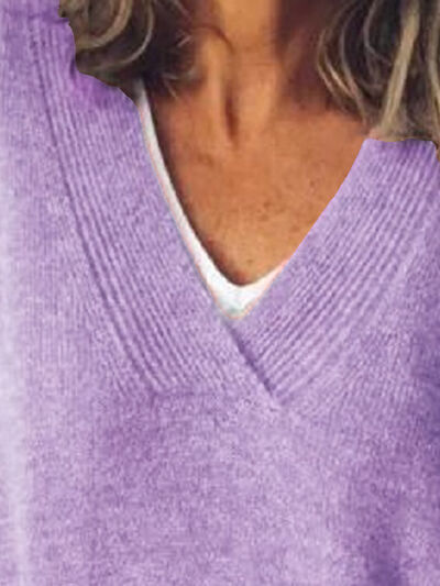 Women's Oversized V-Neck Sweater | Fall
