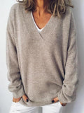Women's Oversized V-Neck Sweater | Fall