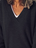 Women's Oversized V-Neck Sweater | Fall