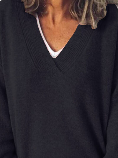 Women's Oversized V-Neck Sweater | Fall
