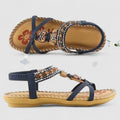 Women's Bohemian Flat T-Strap Sandals | Ankle Strap