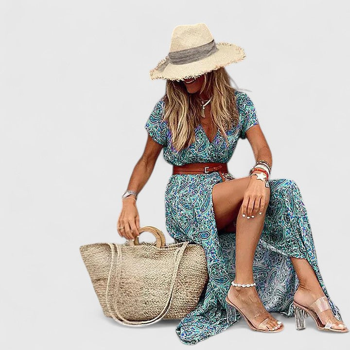 Women's Bohemian Print Summer Vacation Dress | Maxi