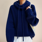 Women's Long Sleeve Oversized Knitted Hoodie | Winter