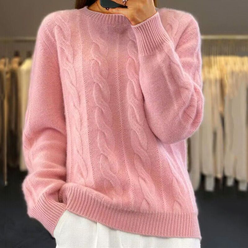 Women's Winter Knit Sweater | Crew Neck