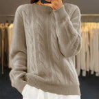 Women's Winter Knit Sweater | Crew Neck