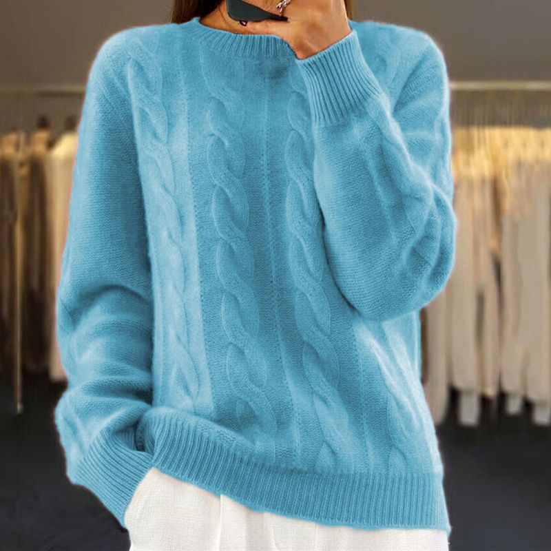 Women's Winter Knit Sweater | Crew Neck
