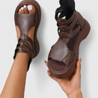 Women's Buckle Detail Thick Sole Sandals | Zip Closure