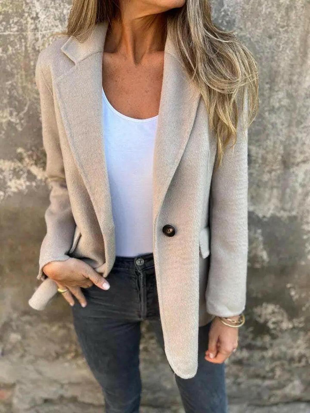 Women's Long Sleeve Coat Blazer | Winter