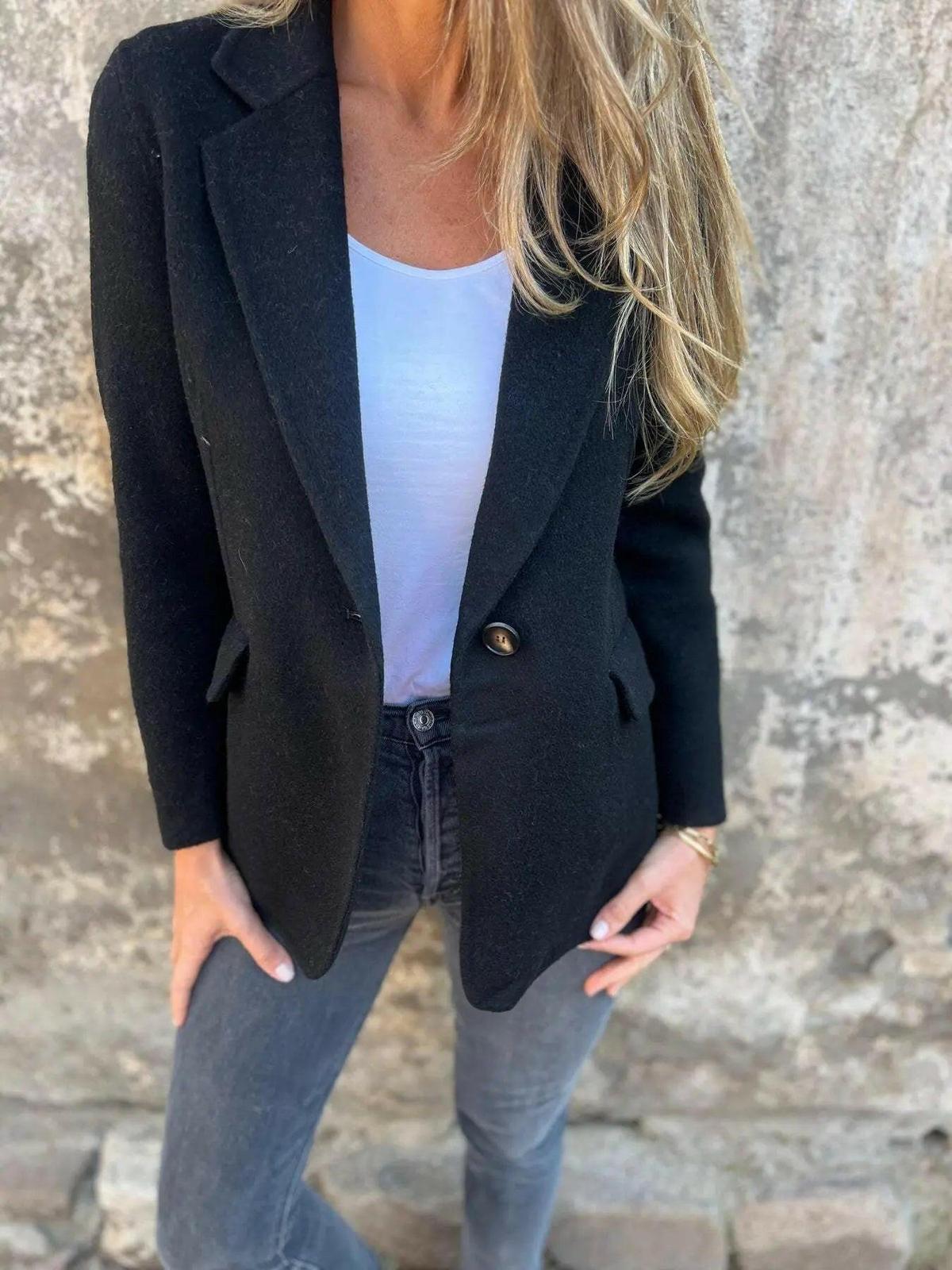 Women's Long Sleeve Coat Blazer | Winter