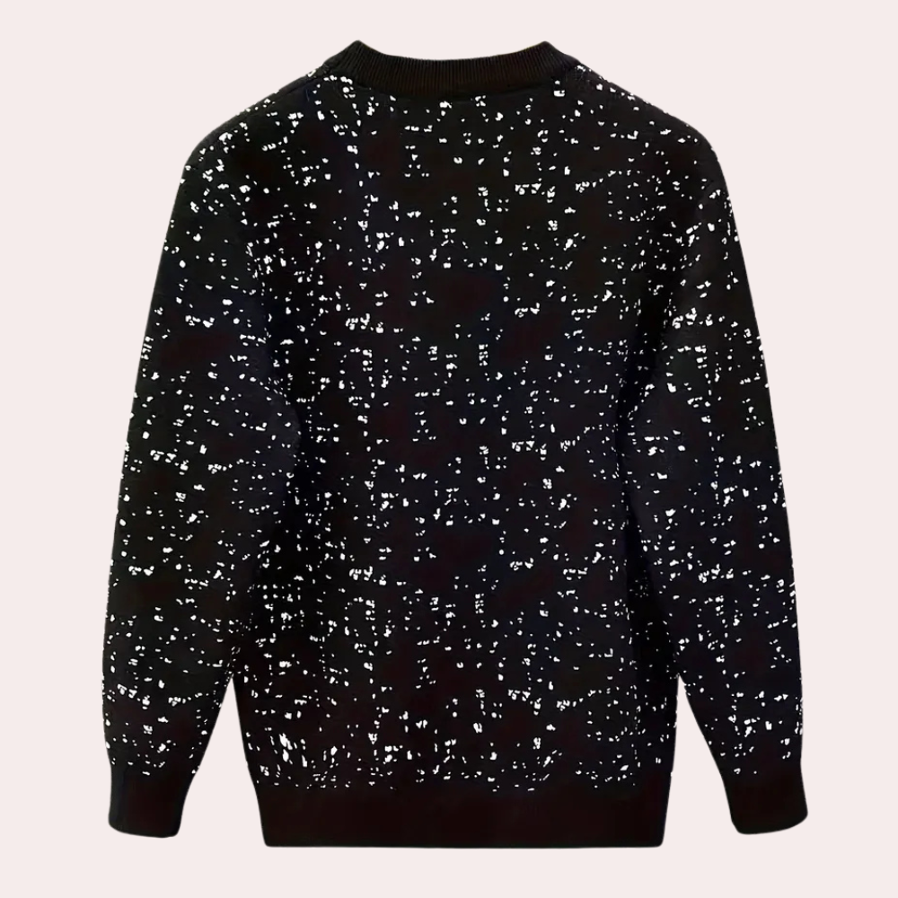 Men’s Regular Fit Printed Crew Neck Sweater | Long Sleeves