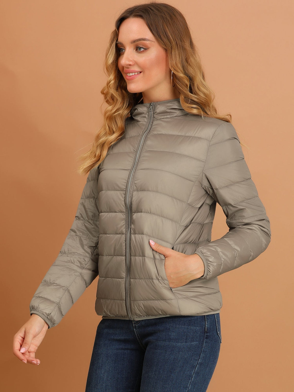 Women's Zip Up Puffer Jacket | Winter