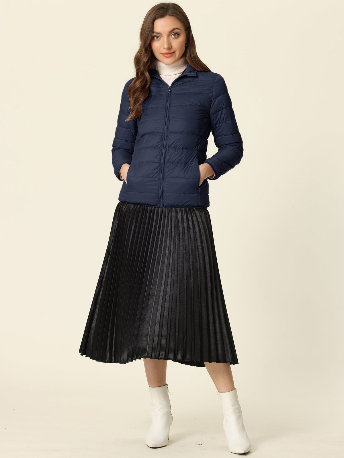 Women's Zip Up Puffer Jacket | Winter