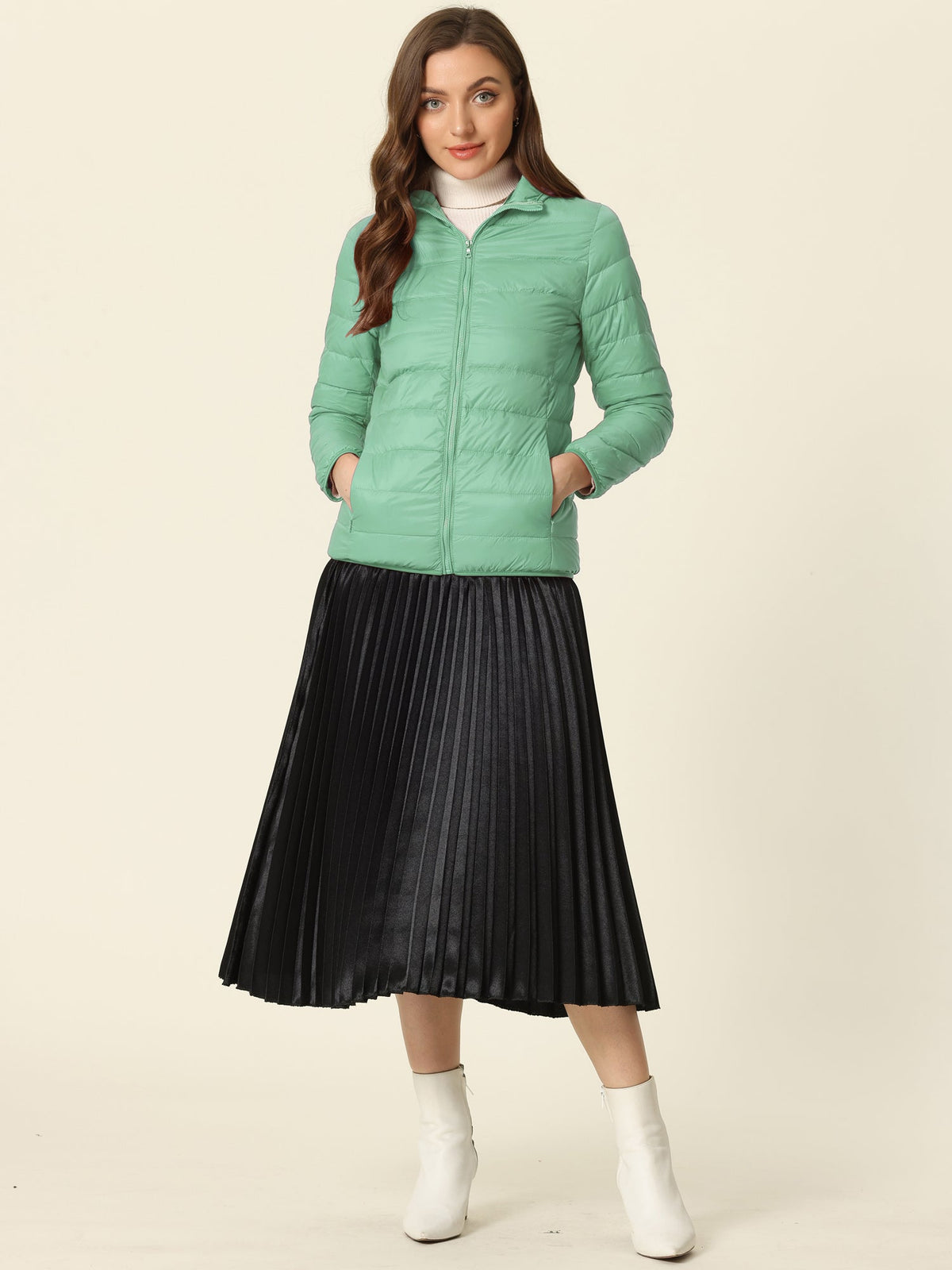 Women's Zip Up Puffer Jacket | Winter