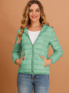 Women's Zip Up Puffer Jacket | Winter