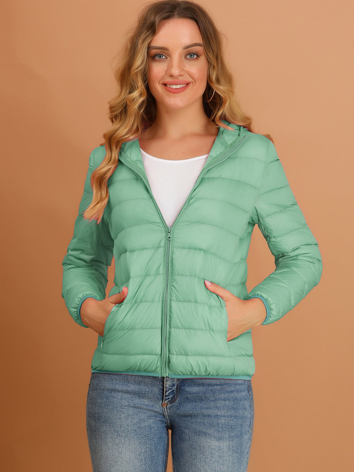 Women's Zip Up Puffer Jacket | Winter