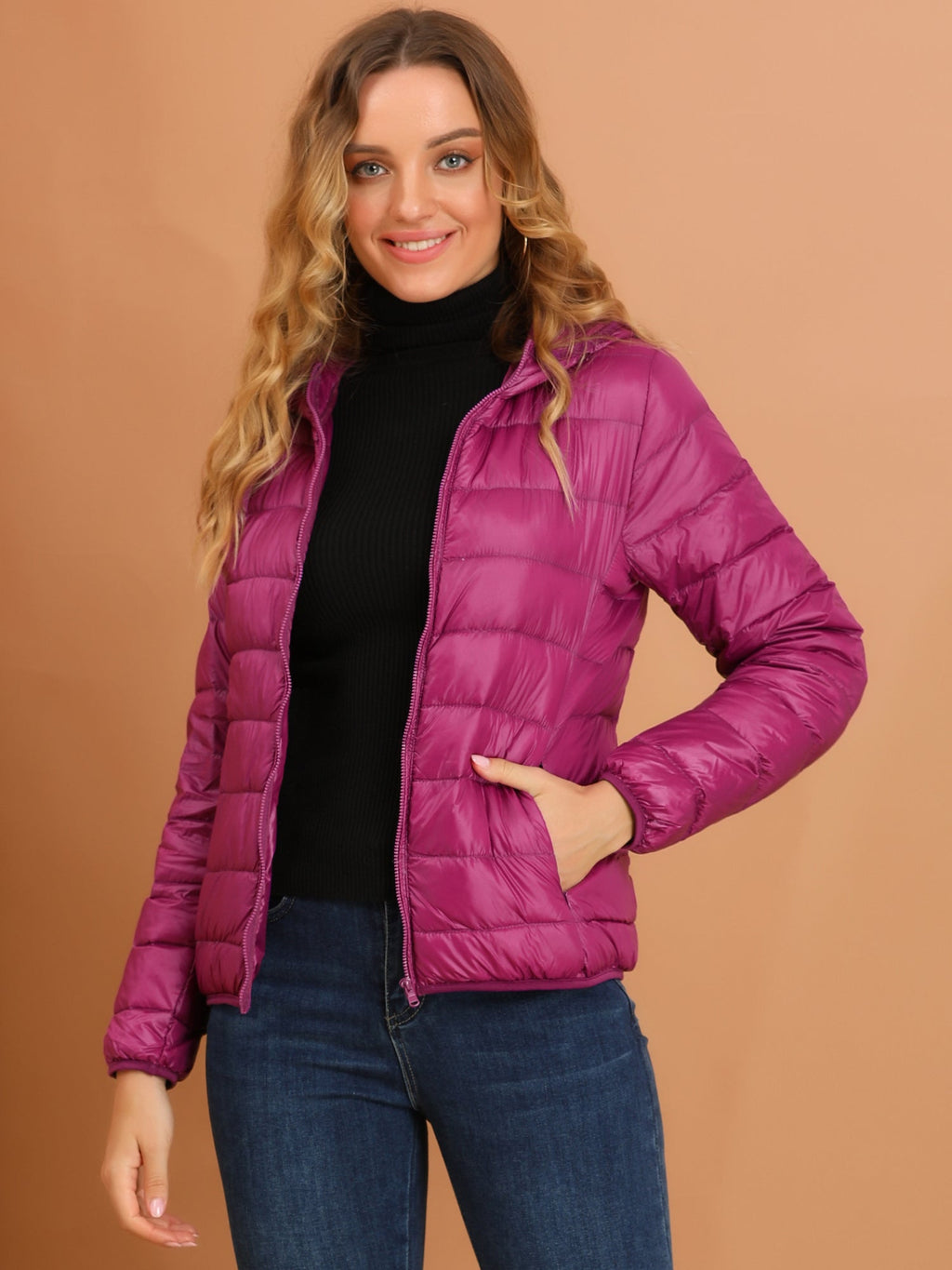 Women's Zip Up Puffer Jacket | Winter
