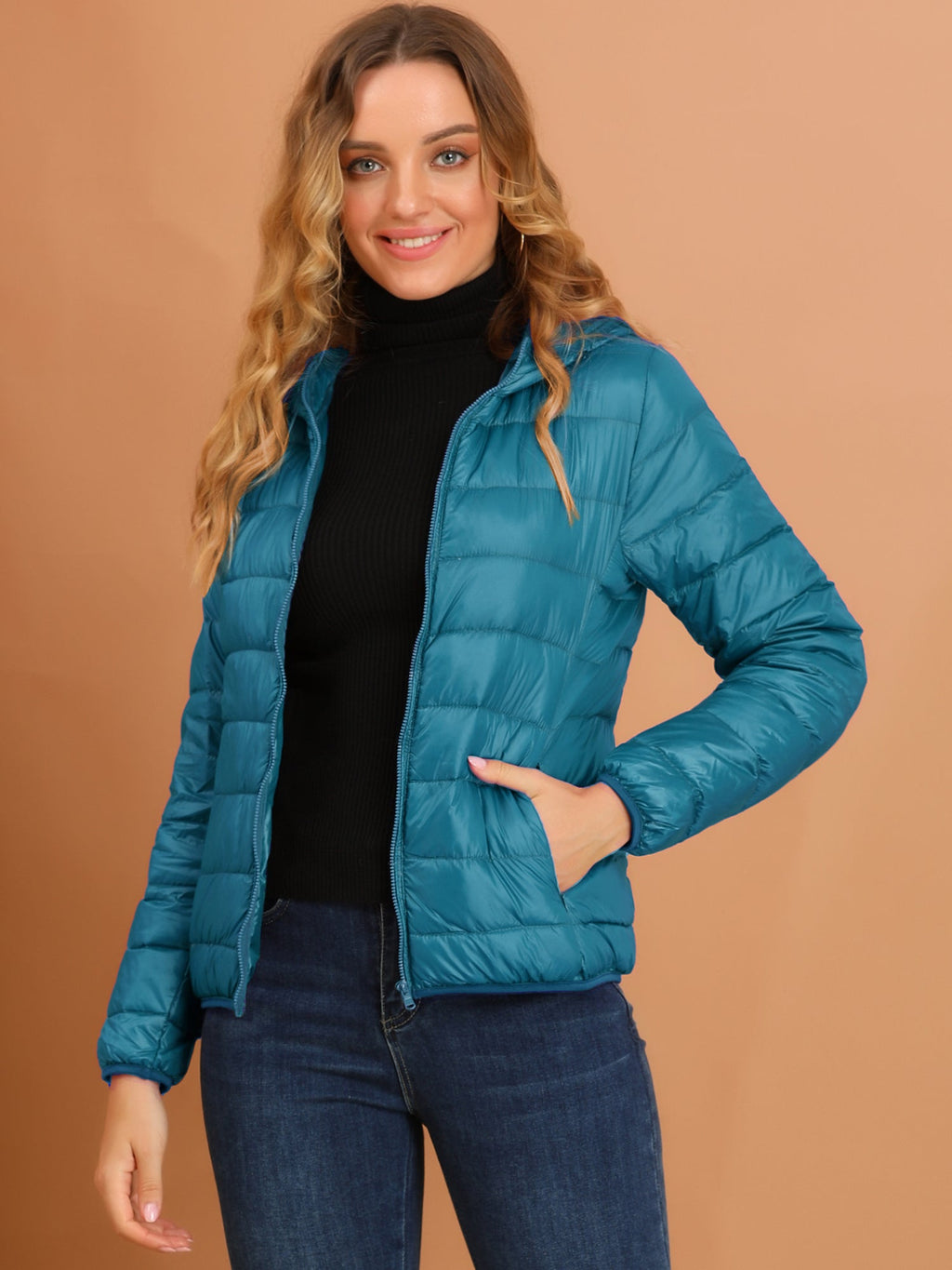 Women's Zip Up Puffer Jacket | Winter