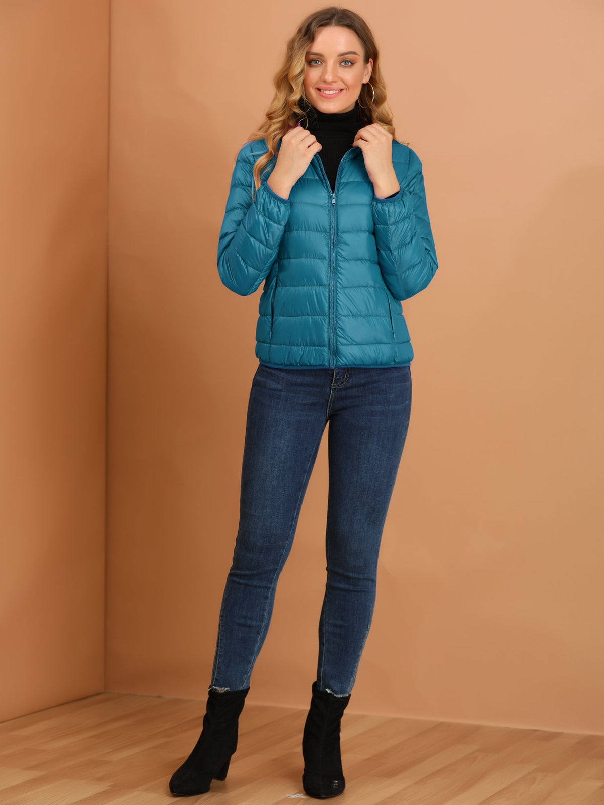 Women's Zip Up Puffer Jacket | Winter