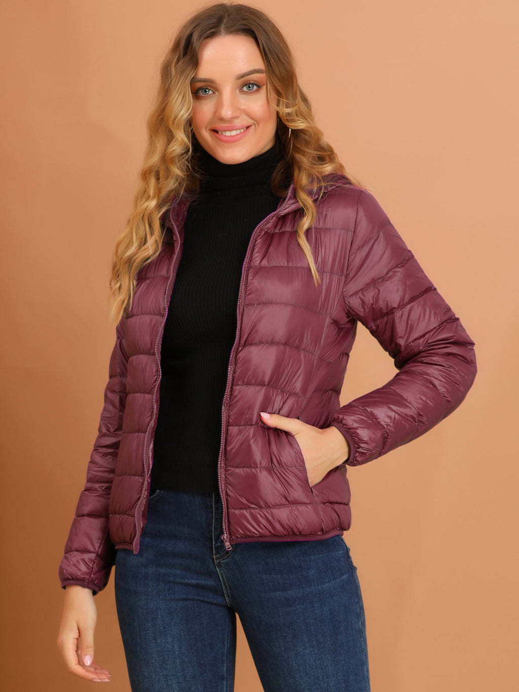 Women's Zip Up Puffer Jacket | Winter