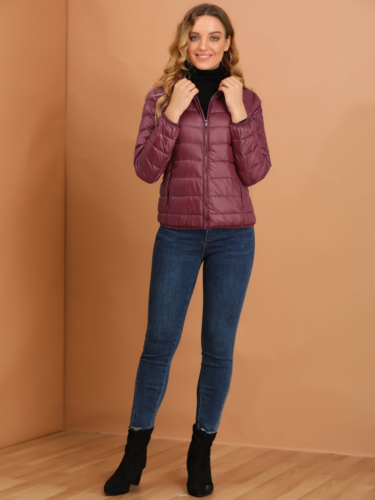Women's Zip Up Puffer Jacket | Winter