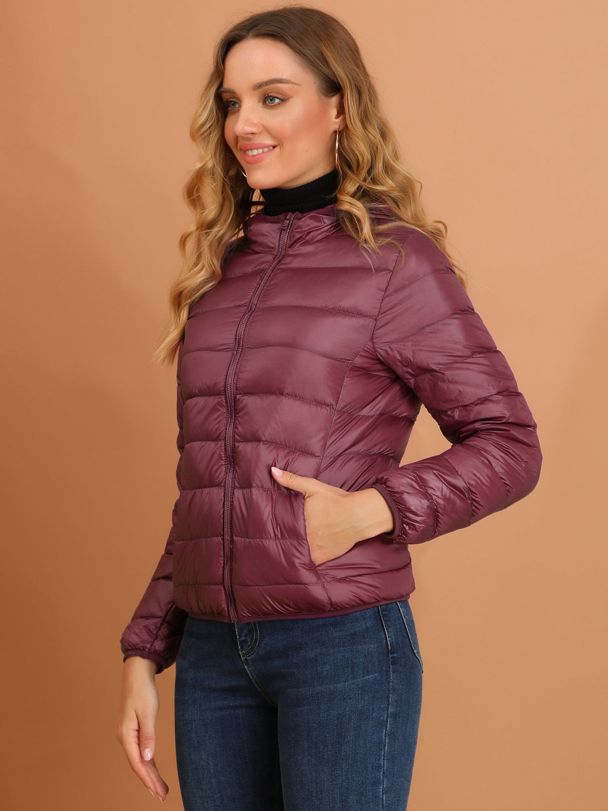 Women's Zip Up Puffer Jacket | Winter