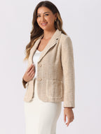 Women's Long Sleeve Button Blazer | Pockets