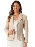 Women's Long Sleeve Button Blazer | Pockets