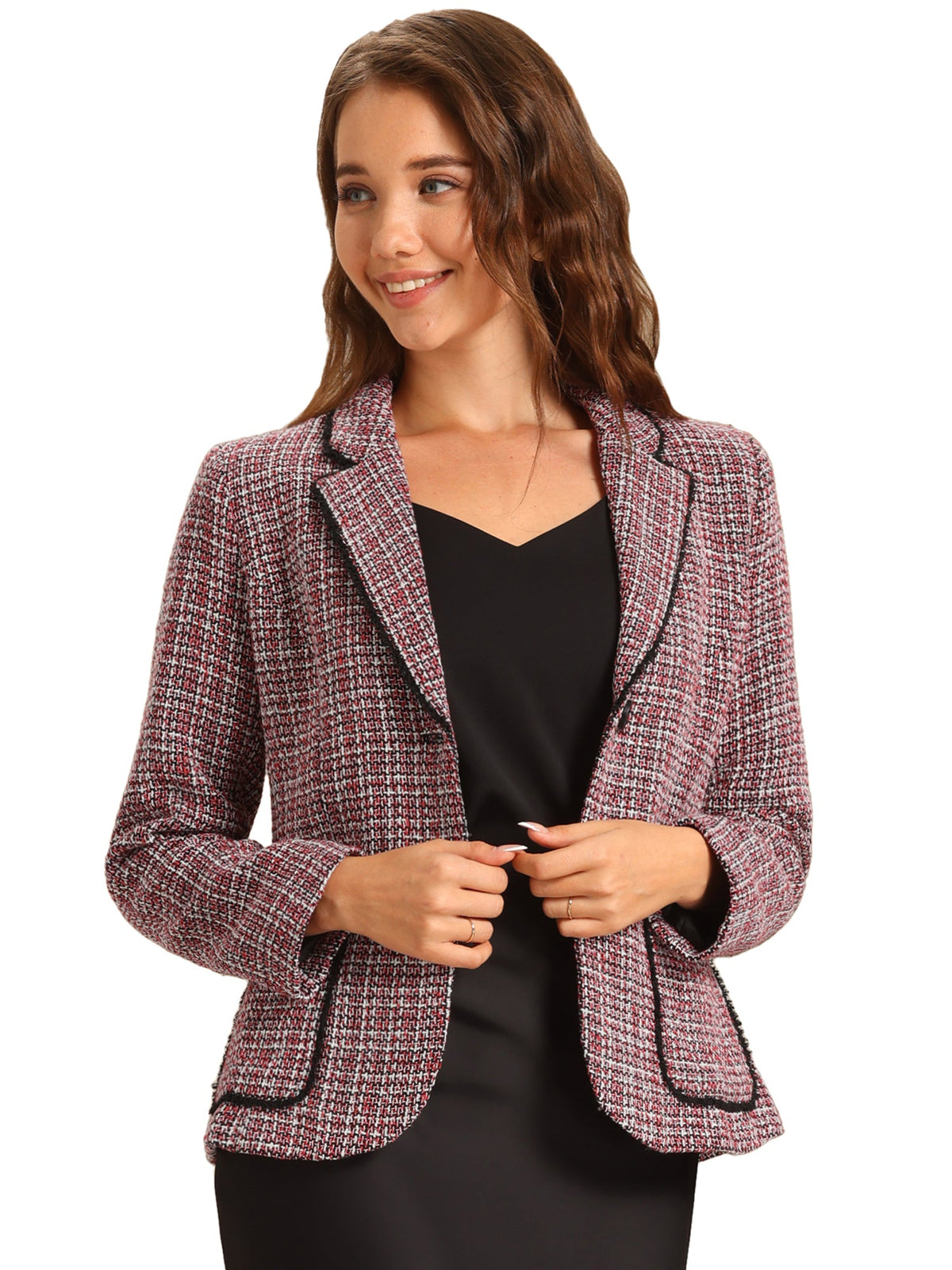 Women's Long Sleeve Button Blazer | Pockets