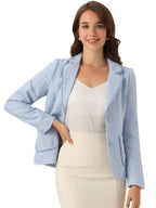 Women's Long Sleeve Button Blazer | Pockets