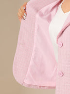 Women's Long Sleeve Button Blazer | Pockets