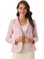 Women's Long Sleeve Button Blazer | Pockets