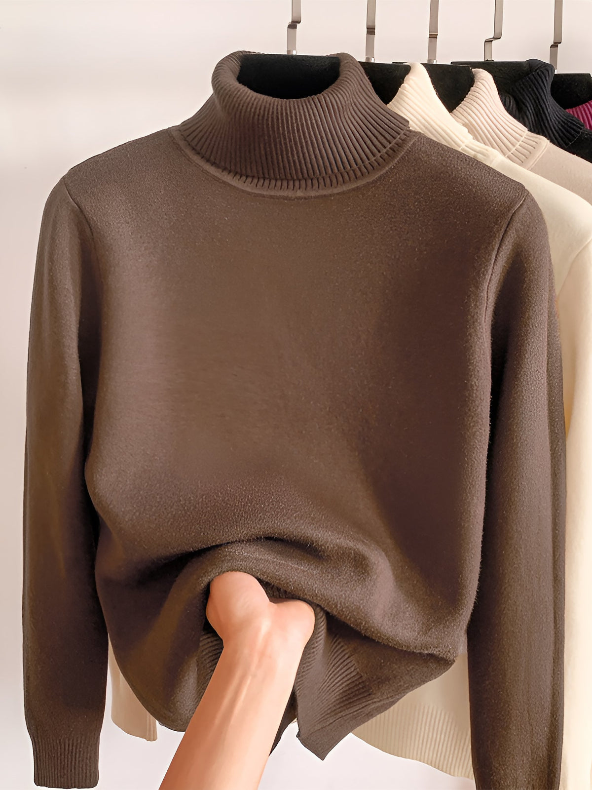 Women's Winter Turtle Neck Sweater | Long Sleeves