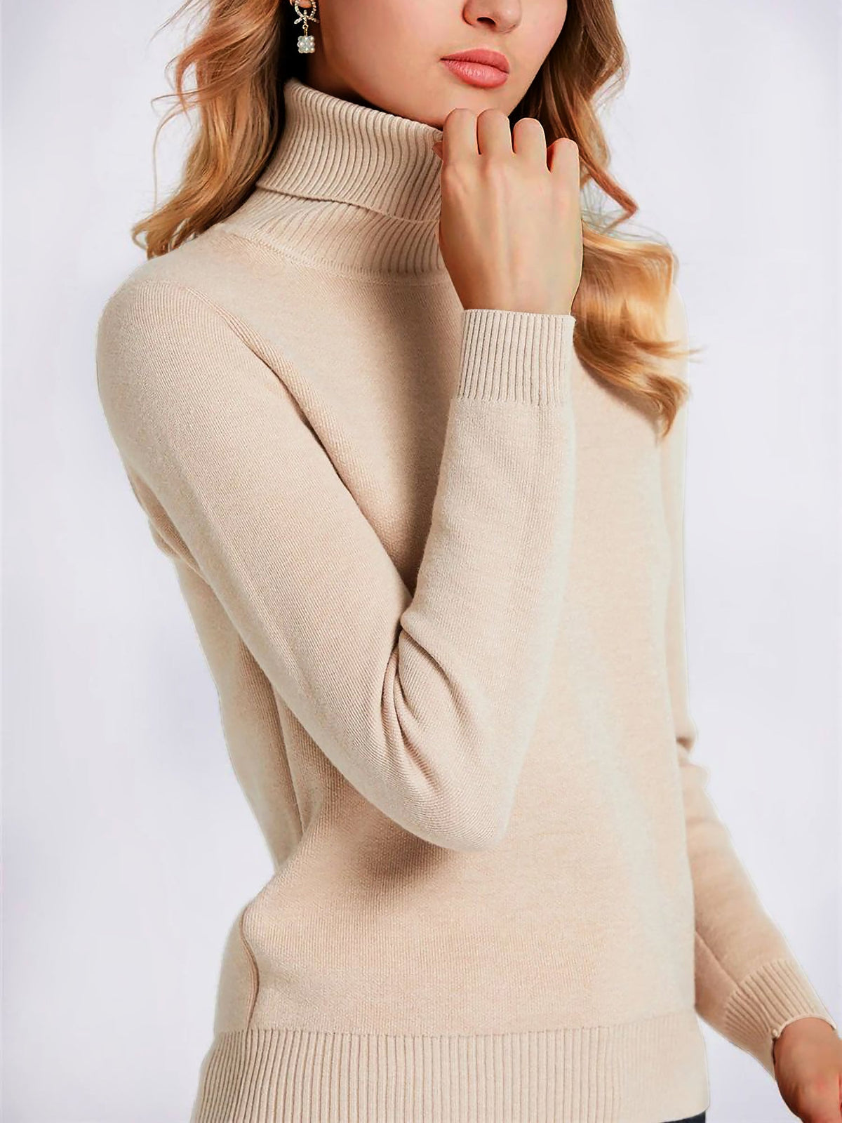 Women's Winter Turtle Neck Sweater | Long Sleeves