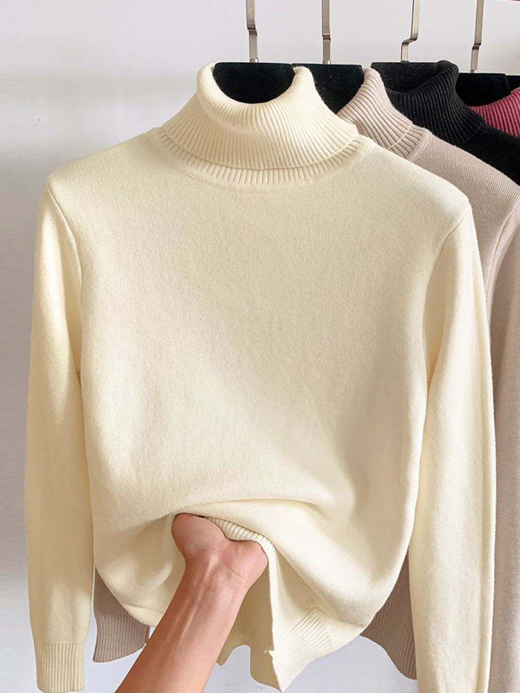 Women's Winter Turtle Neck Sweater | Long Sleeves