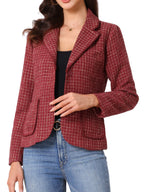 Women's Long Sleeve Button Blazer | Pockets