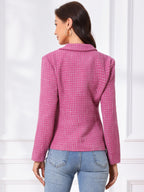 Women's Long Sleeve Button Blazer | Pockets