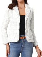 Women's Long Sleeve Button Blazer | Pockets