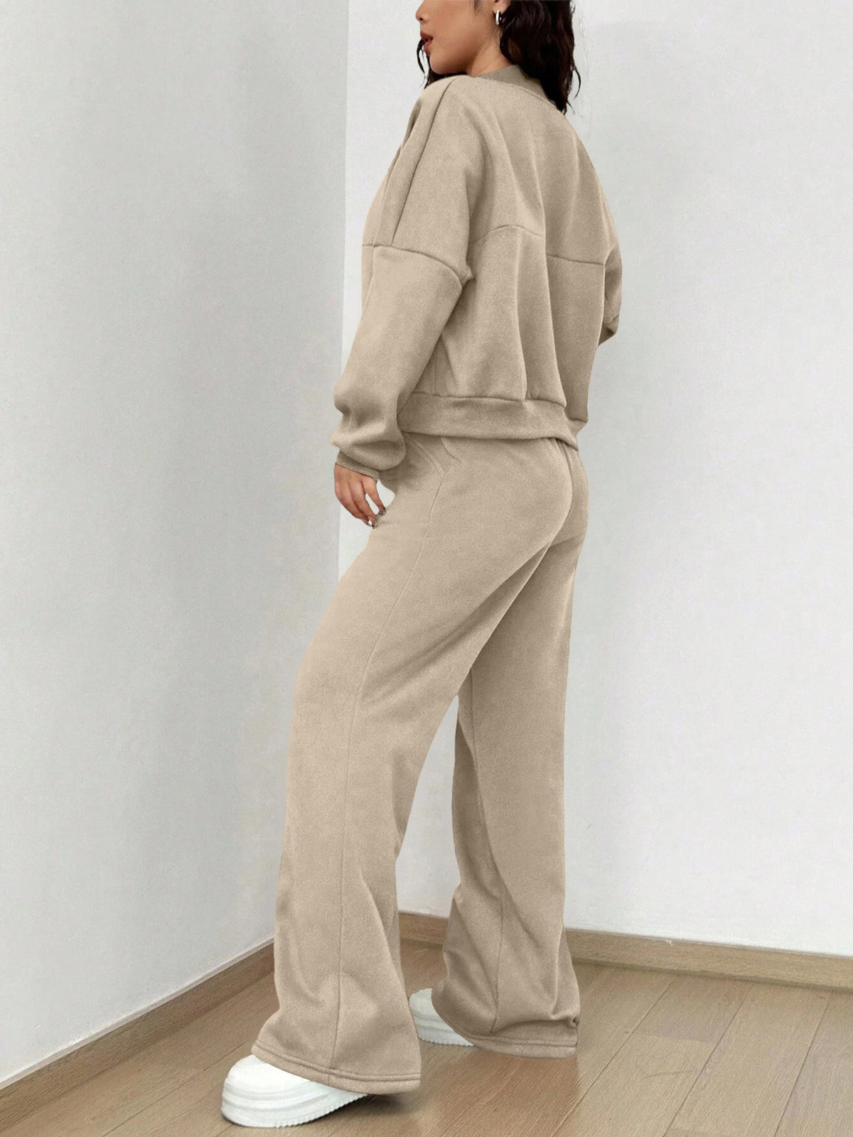 Women's Long Sleeve Zip Up Tracksuit | Cropped