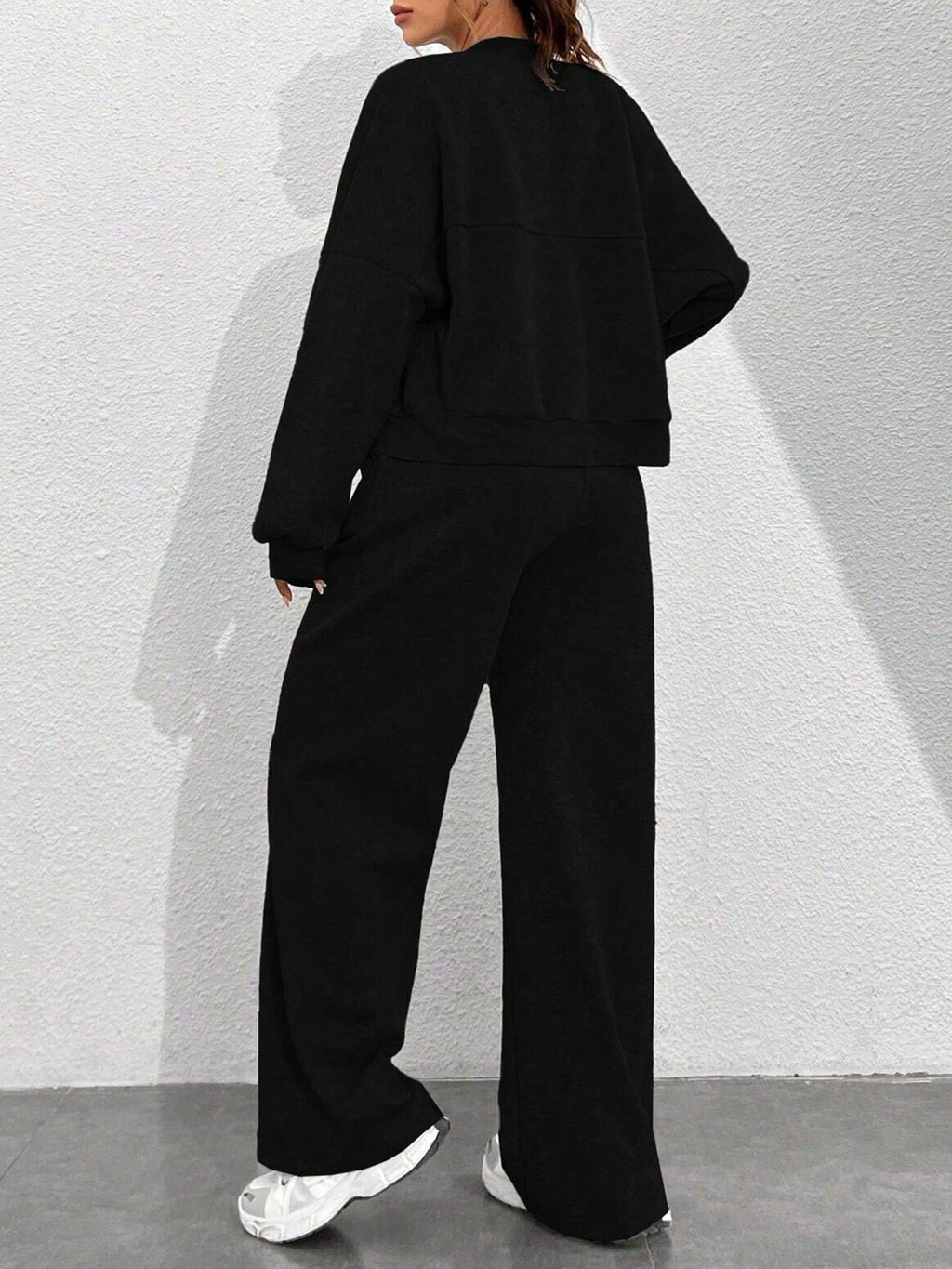 Women's Long Sleeve Zip Up Tracksuit | Cropped