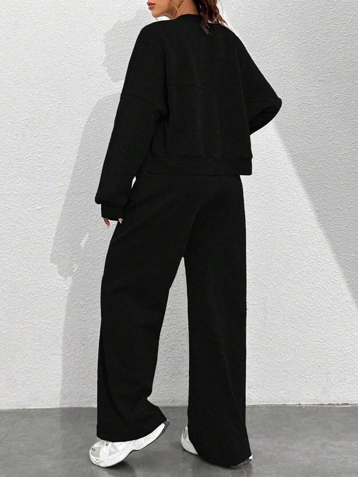 Women's Long Sleeve Zip Up Tracksuit | Cropped