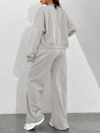 Women's Long Sleeve Zip Up Tracksuit | Cropped