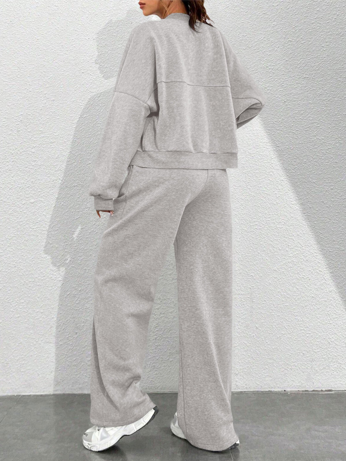 Women's Long Sleeve Zip Up Tracksuit | Cropped