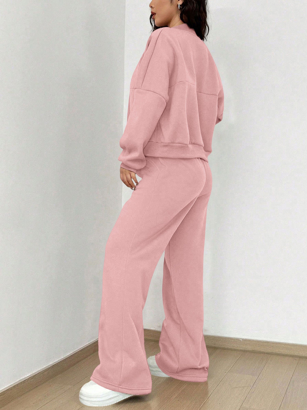 Women's Long Sleeve Zip Up Tracksuit | Cropped