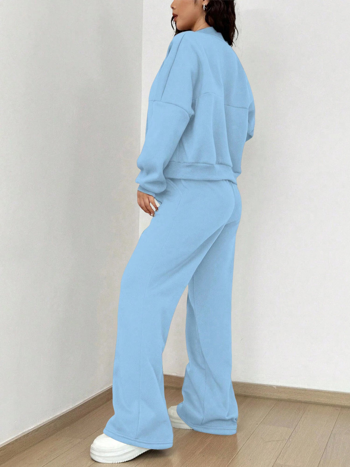 Women's Long Sleeve Zip Up Tracksuit | Cropped
