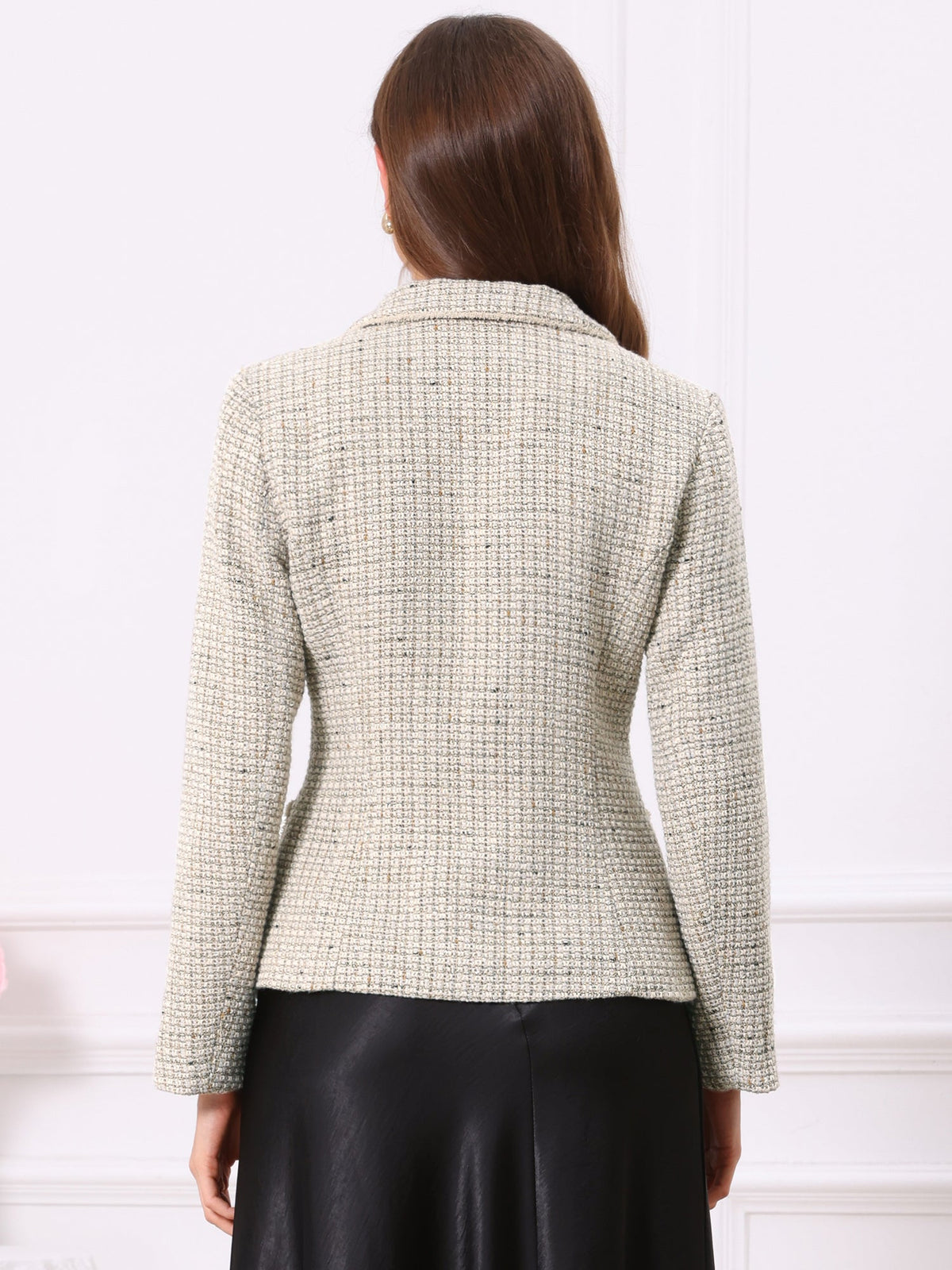 Women's Long Sleeve Button Blazer | Pockets