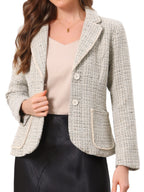 Women's Long Sleeve Button Blazer | Pockets