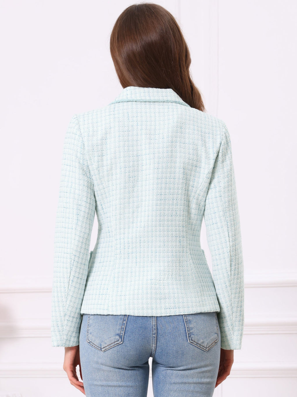 Women's Long Sleeve Button Blazer | Pockets