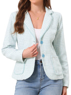 Women's Long Sleeve Button Blazer | Pockets